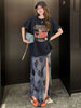Plus Size Spring Summer Fashionable New-Style Printed Two-Piece Set Fits 331 lb