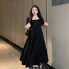 Plus Size Summer French-Style Dress Fits 265 lb