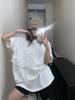 Plus Size Women's Summer Fashionable Lace Patchwork Short-Sleeve T-Shirt Fits 88-331 lb