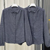 Plus Size Women's French-Style Vintage Long-Sleeve Relaxed Fit Shirt Fits 331 lb