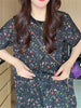 Plus Size Women's Summer New-Style Floral Relaxed Fit Dress Fits 331 lb