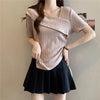 Plus Size Women's Summer French-Style Fashionable Casual Short-Sleeve T-Shirt Fits 265 lb