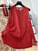Plus Size Women's Summer French-Style New-Style Sleeveless Relaxed Fit Shirt Fits 331 lb
