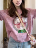 Plus Size Women's Summer Design Printed Short-Sleeve Relaxed Fit T-Shirt