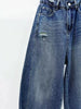 Plus Size Women's Vintage Casual Denim Relaxed Fit Pants Fits 331 lb
