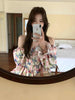 Plus Size Women's Floral Long-Sleeve Dress Fits 331 lb