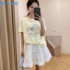 Plus Size Women's Fashionable Embroidered Short-Sleeve Relaxed Fit T-Shirt Fits 331 lb