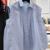 Plus Size Summer Casual Sleeveless Relaxed Fit Shirt Fits 331 lb