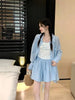 Plus Size Women's Summer Fashionable Long-Sleeve Relaxed Fit Two-Piece Set