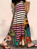 Plus Size Women's Summer Elegant Printed Skirt Fits 331 lb
