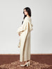 And Thin-Waisted Woolen Three-Color Overcoat with Large Hat and Shawl-Like Robe Coat