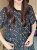 Plus Size Women's Summer New-Style Floral Relaxed Fit Dress Fits 331 lb