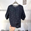 Plus Size Women's Summer Elegant New-Style Casual Printed Chiffon Short-Sleeve Relaxed Fit Blouse Fits 331 lb