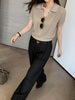 Plus Size Women's Summer Knitted Relaxed Fit Sweater Fits 331 lb