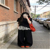 Plus Size Women's Summer New-Style Lace Patchwork Relaxed Fit Two-Piece Set Fits 331 lb