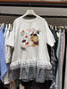 Plus Size Women's Summer Fashionable New-Style Patchwork Printed Short-Sleeve Relaxed Fit T-Shirt Fits 331 lb