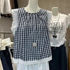 Plus Size Lace Sleeveless Relaxed Fit Shirt Fits 99-331 lb