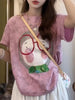 Plus Size Women's Summer Design Printed Short-Sleeve Relaxed Fit T-Shirt