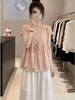 Plus Size Women's Summer New-Style Short-Sleeve Relaxed Fit Shirt Fits 331 lb