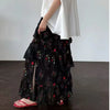 Women's Elegant Floral Pleated Skirt