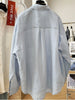 Plus Size Women's Casual Embroidered Long-Sleeve Relaxed Fit Shirt Fits 331 lb