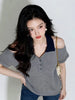 Plus Size Women's Summer Casual Knitted Short-Sleeve Relaxed Fit Sweater Fits 88-331 lb