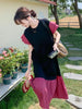 Plus Size Women's Summer French-Style New-Style Patchwork Short-Sleeve Relaxed Fit Dress Fits 331 lb