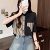 Plus Size Women's Summer New-Style Short-Sleeve Relaxed Fit Shirt Fits 331 lb