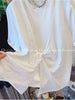 Plus Size Women's Summer New-Style Bow Short-Sleeve T-Shirt Fits 331 lb