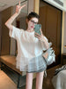 Plus Size Women's Summer Fashionable New-Style Patchwork Short-Sleeve Relaxed Fit T-Shirt Fits 331 lb