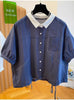 Plus Size Women's Summer New-Style Short-Sleeve Relaxed Fit Shirt Fits 331 lb