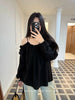 Plus Size Women's Design Short-Sleeve Relaxed Fit Shirt Fits 331 lb