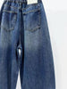 Plus Size Women's Vintage Casual Denim Relaxed Fit Pants Fits 331 lb