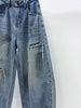 Plus Size Women's Summer Vintage Casual Denim Relaxed Fit Pants