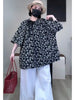 Plus Size Women's New-Style Casual Printed Short-Sleeve Relaxed Fit Shirt Fits 331 lb