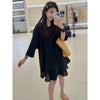 Plus Size Women's Summer Casual Short-Sleeve Relaxed Fit Dress Fits 331 lb