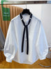 Plus Size Women's Design Long-Sleeve Relaxed Fit Shirt Fits 331 lb