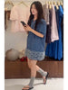 Plus Size Summer Fashionable New-Style Short-Sleeve Dress Fits 331 lb