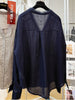 Plus Size Women's Lace Long-Sleeve Relaxed Fit Shirt Fits 331 lb
