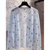 Plus Size Women's Summer New-Style Printed Relaxed Fit Cardigan Fits 331 lb