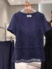 Plus Size Women's Summer French-Style New-Style Casual Lace Short-Sleeve Two-Piece Set Fits 331 lb