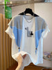 Plus Size Women's Spring Summer New-Style Embroidered Short-Sleeve Relaxed Fit T-Shirt Fits 331 lb