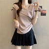 Plus Size Women's Summer French-Style Fashionable Casual Short-Sleeve T-Shirt Fits 265 lb