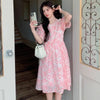 Plus Size Summer New-Style Floral Short-Sleeve Relaxed Fit Dress Fits 331 lb