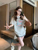 Plus Size Summer Embroidered Printed Short-Sleeve Relaxed Fit T-Shirt Fits 331 lb