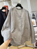 Plus Size Women's Lace Long-Sleeve Relaxed Fit Shirt Fits 331 lb