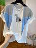 Plus Size Women's Spring Summer New-Style Embroidered Short-Sleeve Relaxed Fit T-Shirt Fits 331 lb