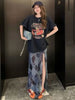 Plus Size Spring Summer Fashionable New-Style Printed Two-Piece Set Fits 331 lb