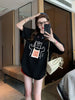Plus Size Women's Summer Embroidered Printed Short-Sleeve Relaxed Fit T-Shirt Fits 331 lb