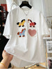 Plus Size Women's Summer Embroidered Short-Sleeve Relaxed Fit T-Shirt Fits 331 lb